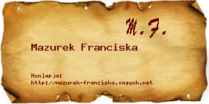 Mazurek Franciska névjegykártya